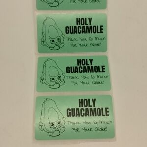 💙100 Holy Guacamole- Shipping Labels Thermal Packaging Stickers 2.25"x1.25"💙